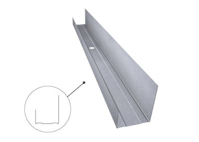 Περιμετρικό κανάλι οροφής ανισοσκελές 37x28x18mm